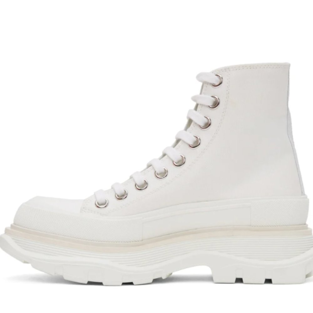 ALEXANDER MCQUEEN White Tread Slick Platform EU 37